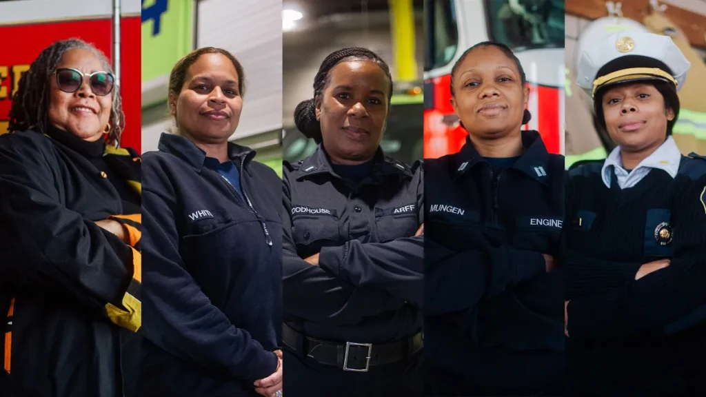 Philadelphia Fire Department officers and firefighters