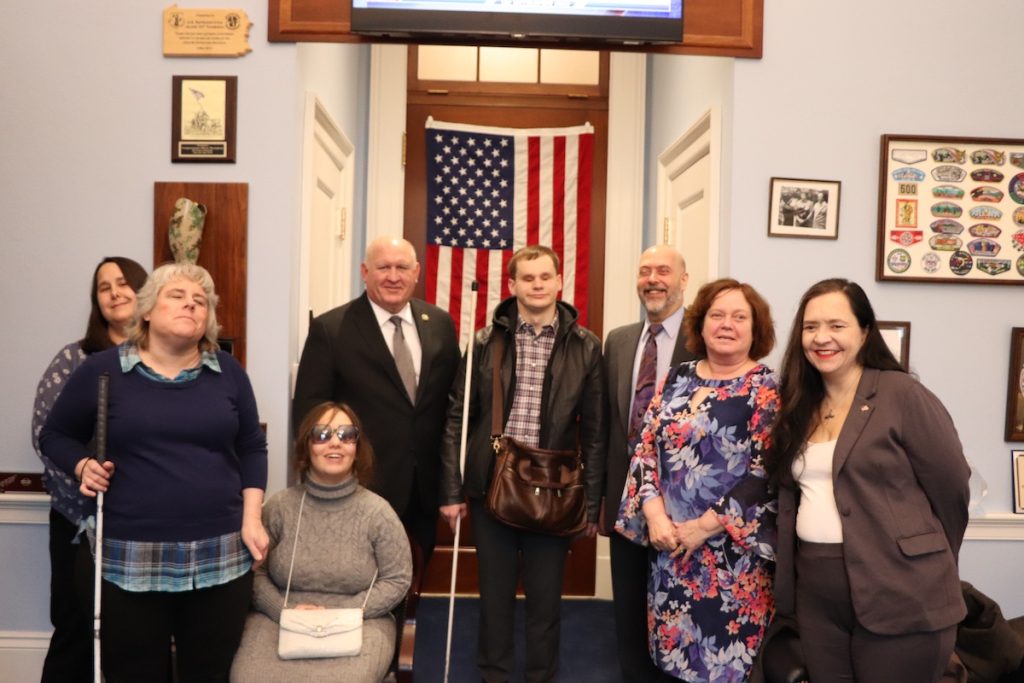 MEMBERS OF THE NATIONAL FEDERATION OF THE BLIND OF PENNSYLVANIA WITH CONGRESSMAN GLENN THOMPSON, WHO HAS SUPPORTED H.R. 1328.